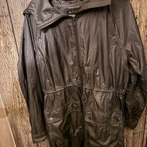 Athleta Charcoal Windbreaker Jacket with hood Large